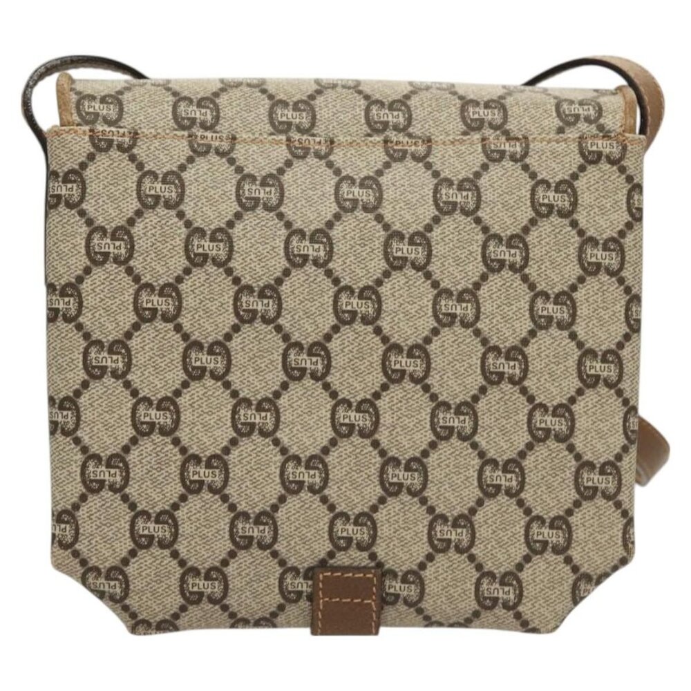 GUCCI GG Plus Supreme Shoulder Bag PVC Beige Gold Auth BA3539 - Picture 3 of 16